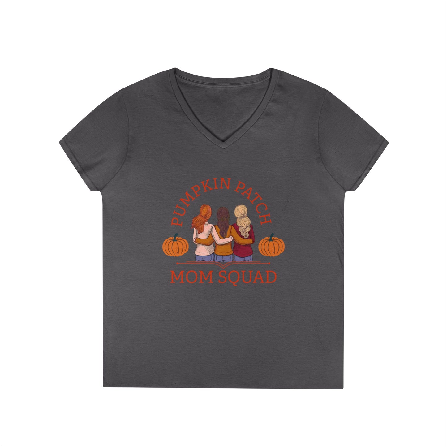 Pumpkin Patch Mom Squad – Ladies’ V-Neck T-Shirt
